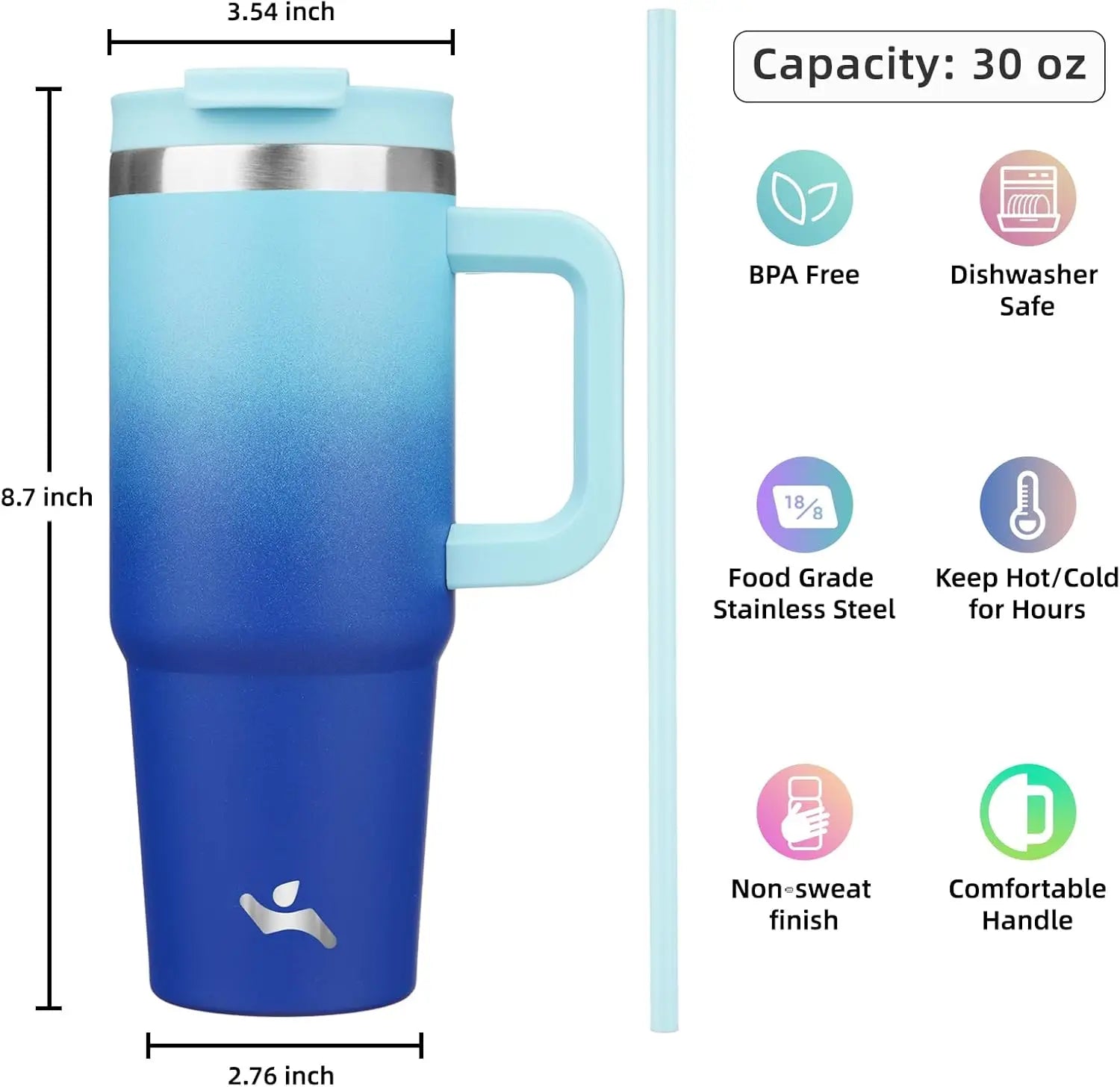 Stylish 30 oz Insulated Tumbler